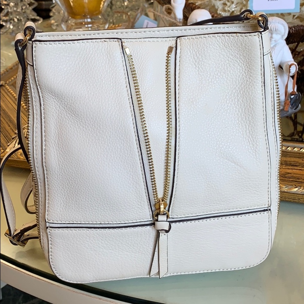 Vince Camuto leather laser cut crossbody bag